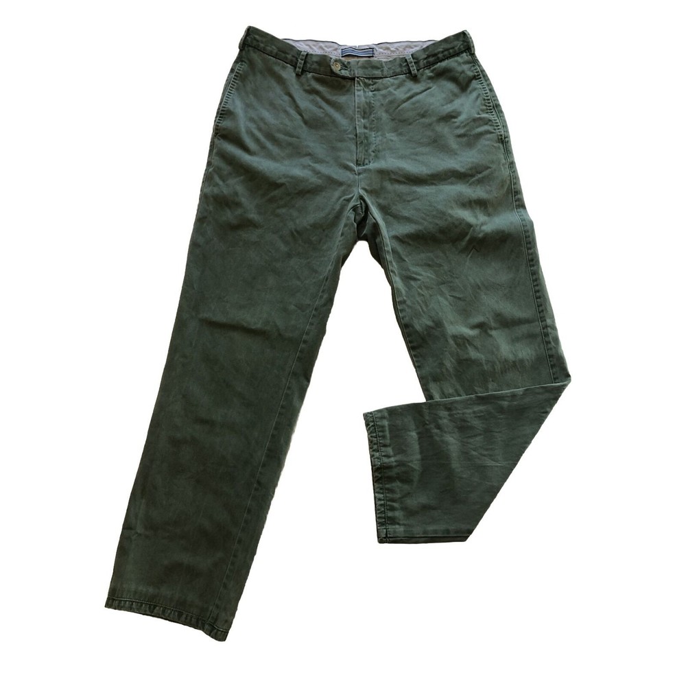 Peter Millar Chino Pants Mens Size 34x30 Green Pima Cotton Casual Adult